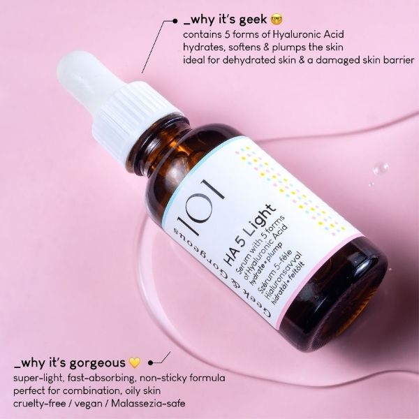 Geek & Gorgoeus 101 Ha 5 Light Hyaluronic Acid Serum 30ml