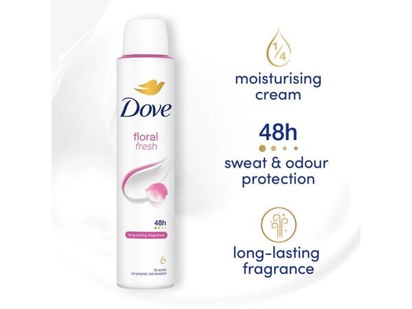 Dove Women Anti-Perspirant Deodorant Spray Floral 200ml
