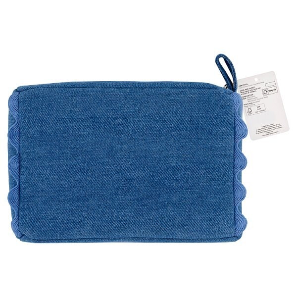Superdrug Dolce Frill Denim Cube Cosmetic Bag
