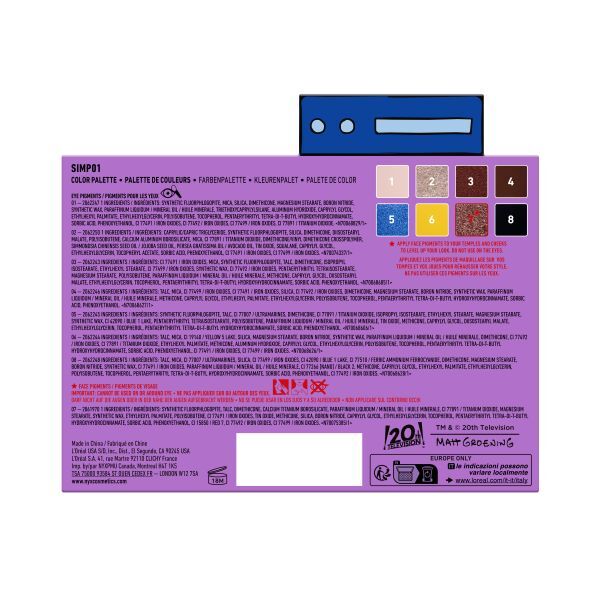 Nyx Professional Makeup X The Simpsons Family Eyeshadow Palette