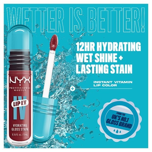 NYX Lip IV Hydating Gloss Stain Lip Gloss Bubblegum Burst 5ml