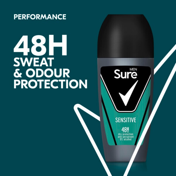 Sure Men Antiperspirant Deo Roll On Base Sensitive 50Ml