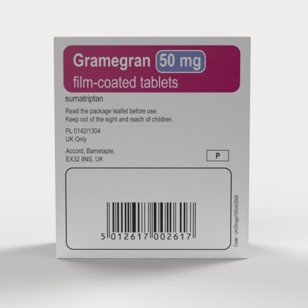 Gramegran Tablet (Sumatriptan) 50Mg 2 Pack