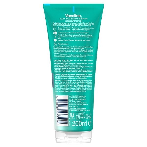 Vaseline Gluta-Hya Smoothing Perfector Serum Burst Lotion 200ml