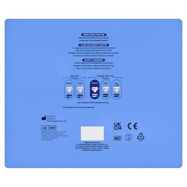 Superdrug Super Incontinence Pants XL x12