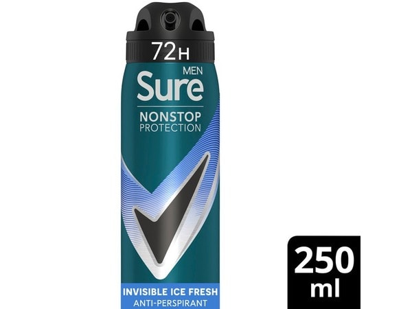 Sure Men Nonstop Invisible Ice Fresh Anti-Perspirant Aerosol 250 ml