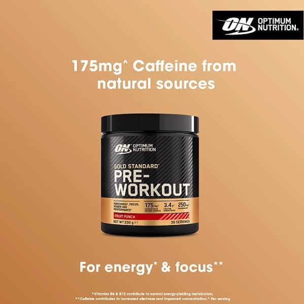 Optimum Nutrition Fruit Punch Gold Standard Pre-Workout 330g