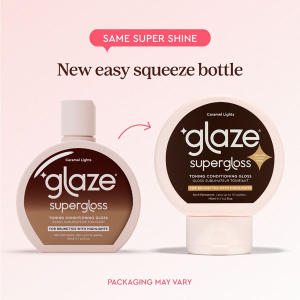 Glaze Supergloss Toning Conditioning Gloss Caramel Lights 190ml