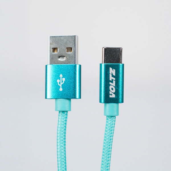 Voltz Usb To Usb-C Cable Turquoise