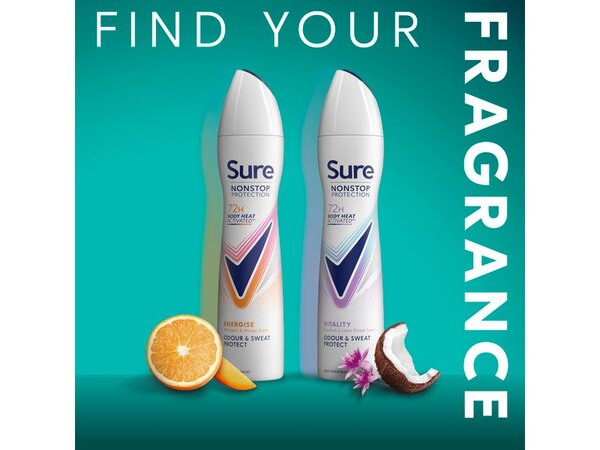 Sure Nonstop Protection Vitality Anti-Perspirant Aerosol 250 ml