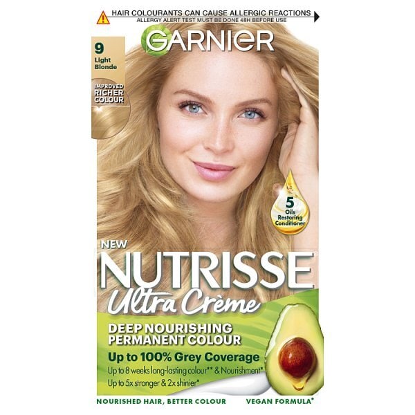 Garnier Nutrisse 9 Light Blonde Permanent Hair Dye