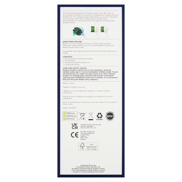 Pro Care Clean Black Infinity Electric Toothbrush