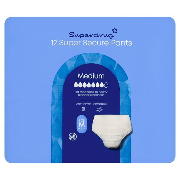 Superdrug Super Incontinence Pants Medium x12