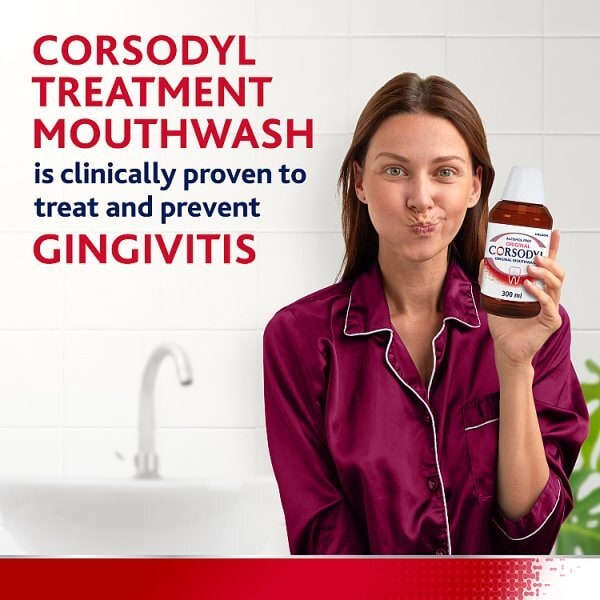 Corsodyl Medicated Mouthwash, Original, Alcohol Free 300ml