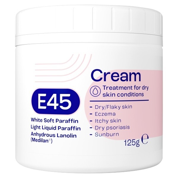 E45 Moisturising Cream for Very Dry Skin, Eczema, 125g