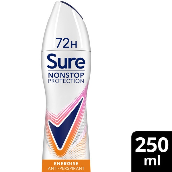 Sure Nonstop Protection Energise Anti-Perspirant Aerosol 250 ml