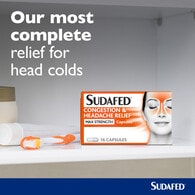 Sudafed Congestion & Headache Relief Capsules 16s