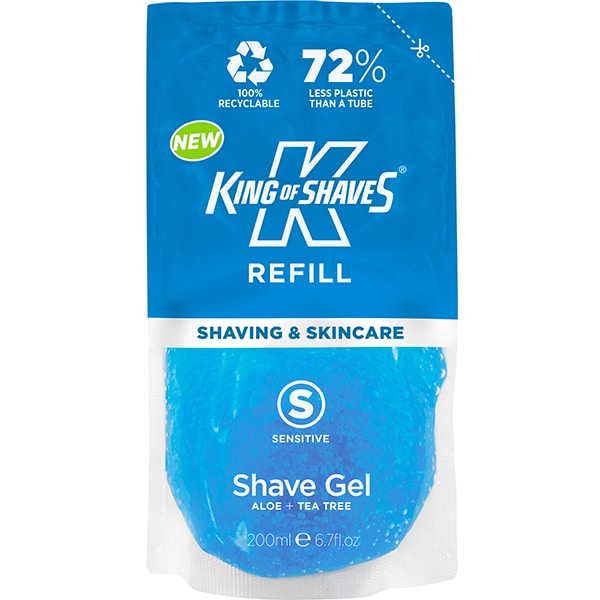King of Shaves Shave Gel Refill Pouch 200ml