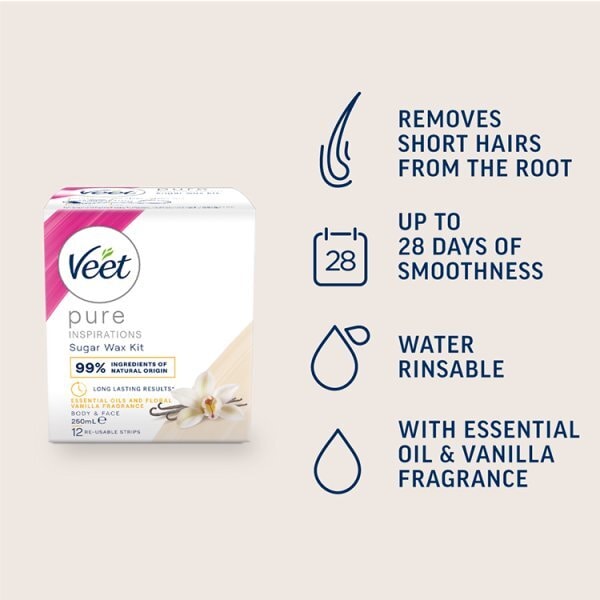 Veet Oriental Floral Vanilla Warm Wax Microwavable Jar 250ml