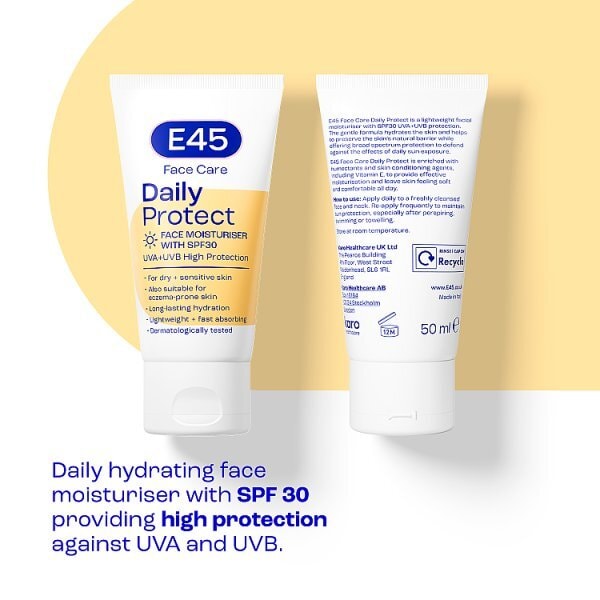 E45 Daily Protect Face Moisturiser Spf30 For Dry Skin 50Ml