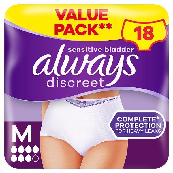 Always Discreet Underwear Incontinence Pants 18 Count