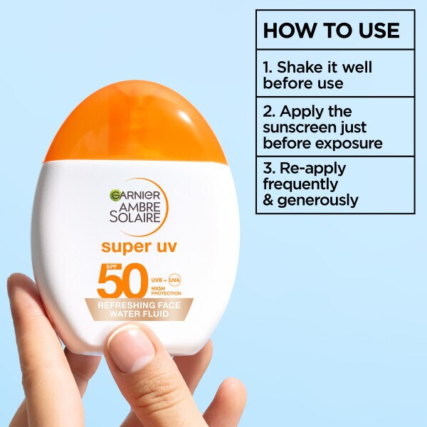 Garnier Ambre Solaire Super Uv  Water Fluid Spf50 Glow