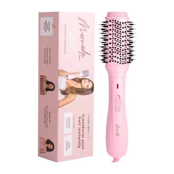 Mermade Hair Blow Dry Brush Pink Style And Dry In One