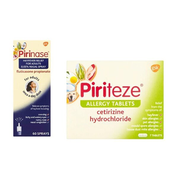 Piriteze 7s Tablets & Pirinase 60 Sprays Bundle