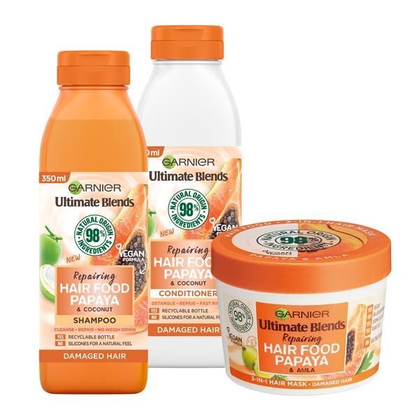 Garnier Ultimate Blends Hair Food Papaya Bundle