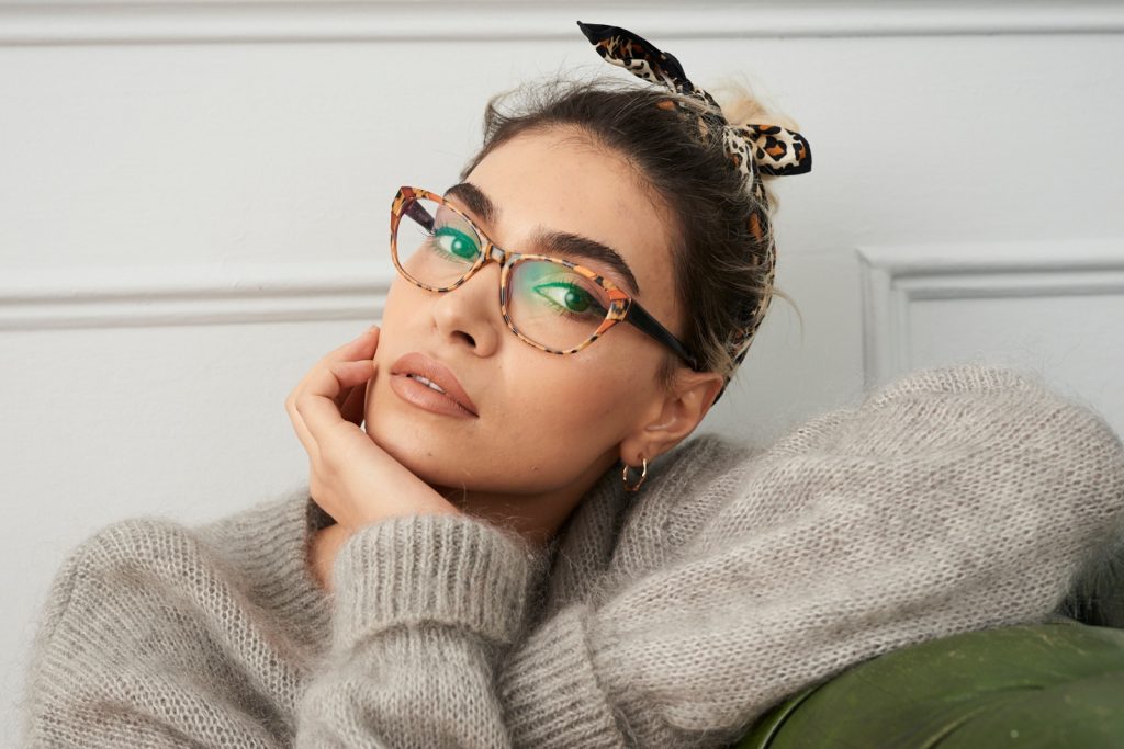 Female wearing glasses