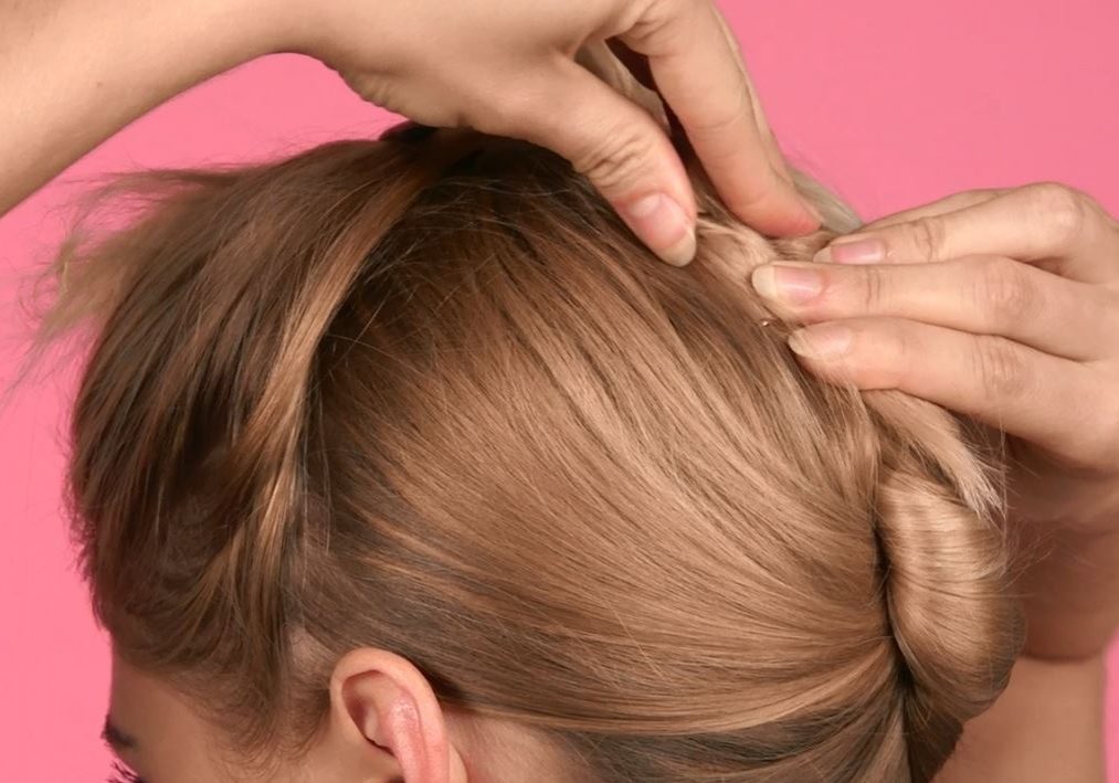 French Pleat 3 - Secure With Hair Grips