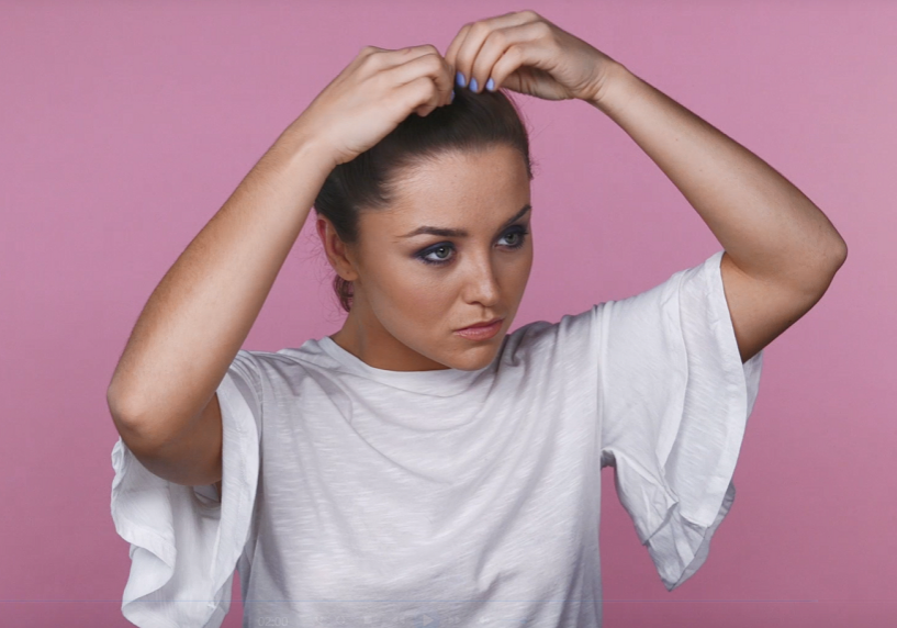 French braid step 4