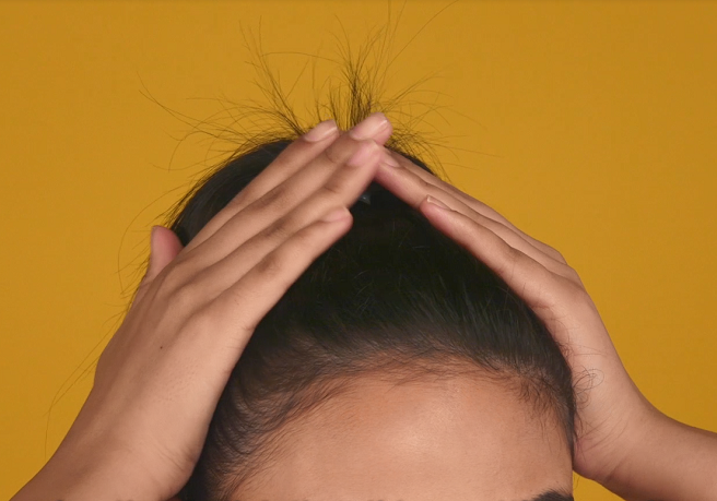 Sophisticated top knot step 5