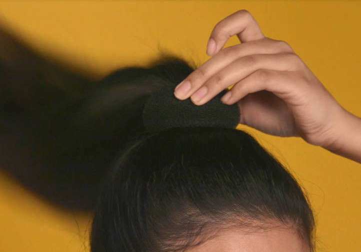 Sophisticated top knot step 6