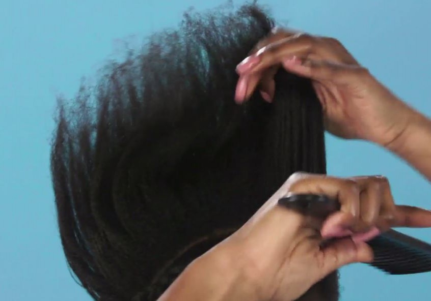 Steps to Achieve a Braided Updo on Black Natural Hair Step