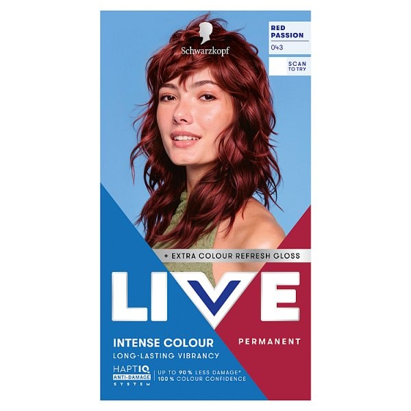 Live Unisex Red Passion Schwarzkopf 043 Permanent Hair Dye