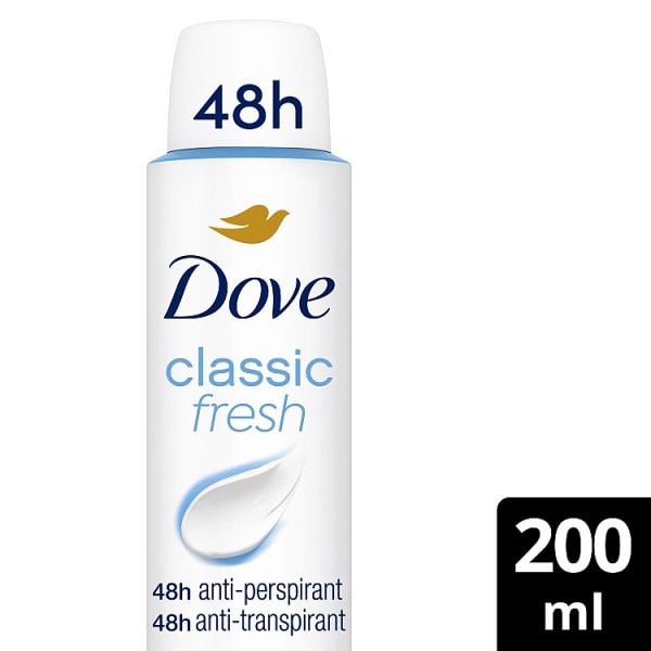 Dove Women's Classic Fresh Anti-Perspirant Deodorant Aerosol 200Ml