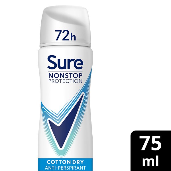 Sure Women's Protection Cotton Dry Anti-Perspirant Aerosol 75Ml