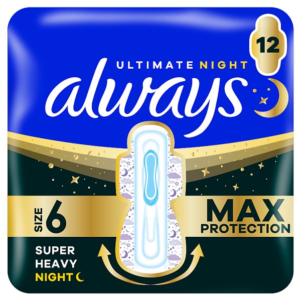 Always Unisex Sanitary Towels Ultimate Night (S6) Wings