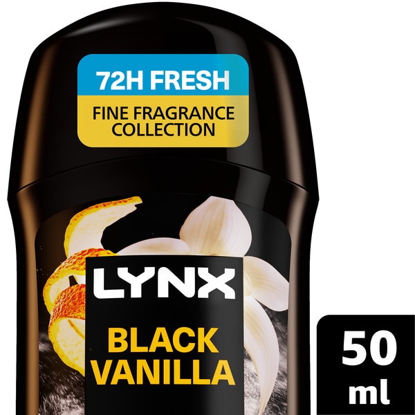 Lynx Men's Stick Fine Fragrance Collection Black Vanilla Deodorant 50Ml