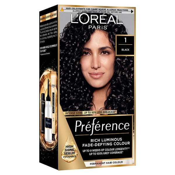 L'oréal Paris Unisex Napoli Black Preference 1 Permanent Hair Dye