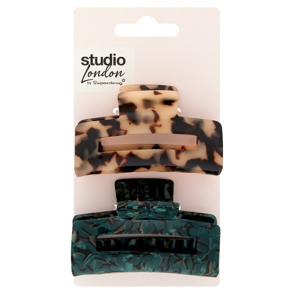 Superdrug Studio London Unisex Emerald Claw Clips 2Pk