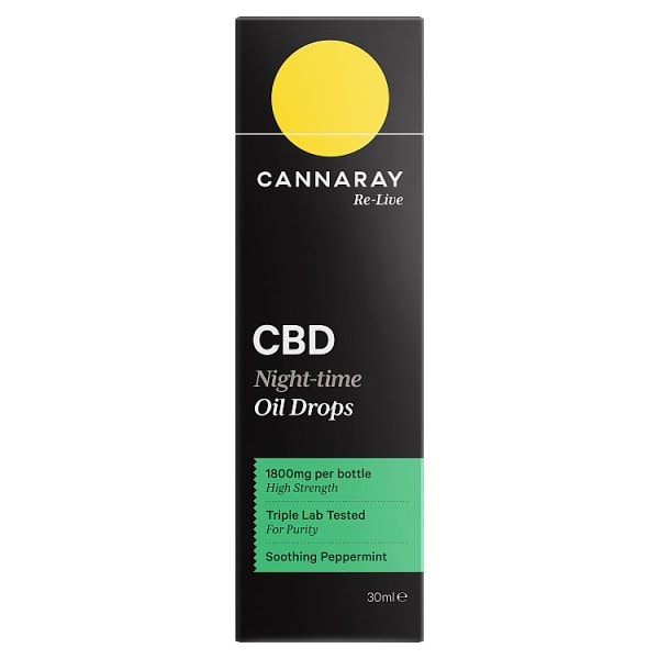 Cannaray Unisex Cbd Night Time Oil Drops 1800Mg 30Ml