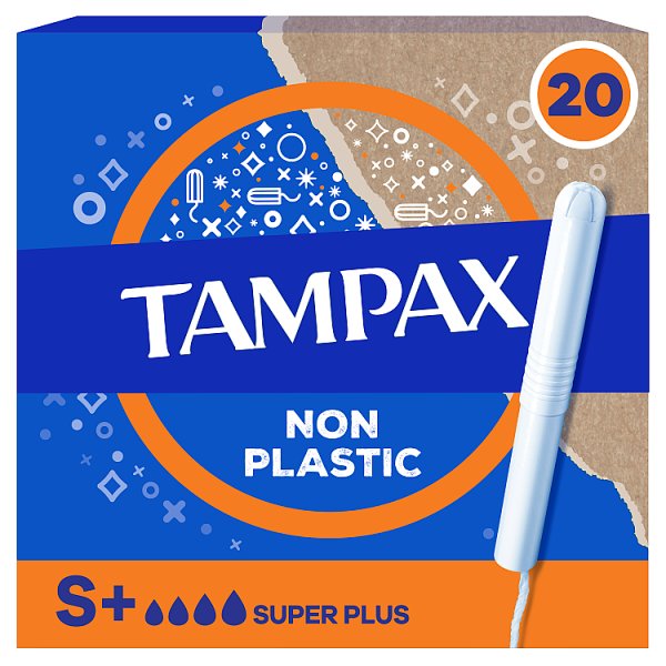 Tampax Women's Super Plus Tampons Applicator Cardboard X 20