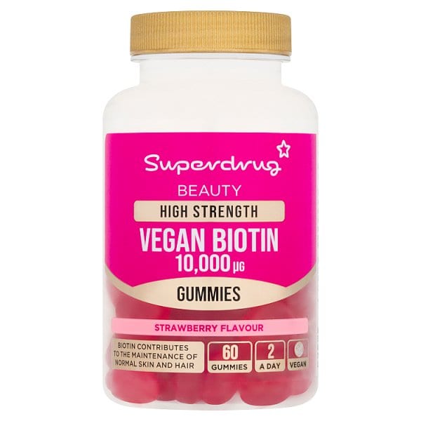 Superdrug Unisex High Strength Biotin 10000Æg Vegan Gummies 60S