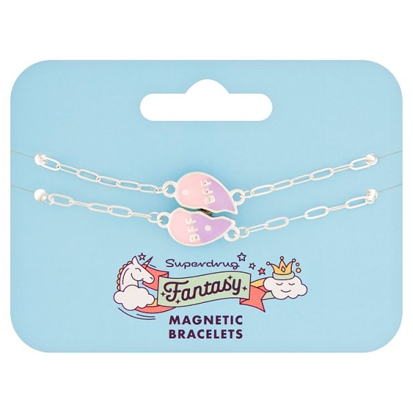 Fantasy Unisex Kids Bff Magnet Heart Bracelet X 2