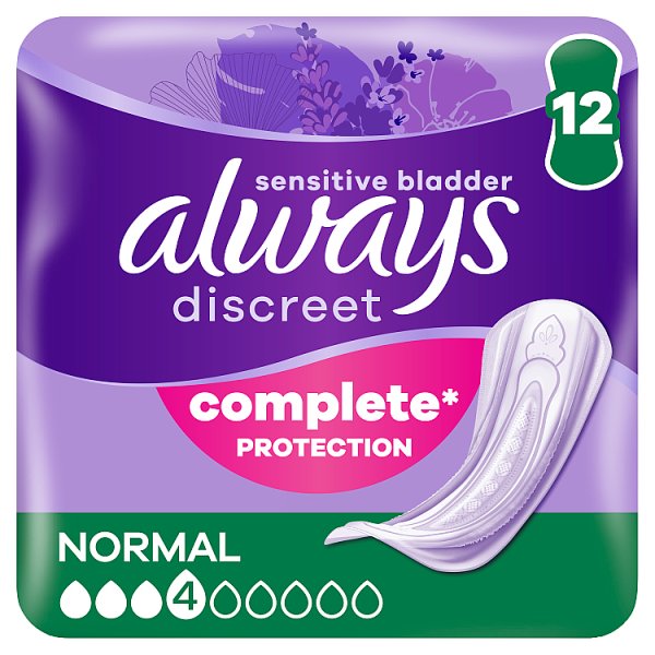 Always Discreet Men's Incontinence Pads Normal 12