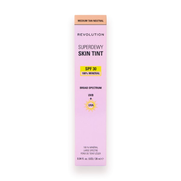 Revolution Unisex Medium Tan Neutral Superdewy Sundew Spf 30 Skin Tint Liquid Foundation Med Tan Neutral
