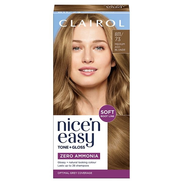 Clairol Unisex Medium Ash Blonde Nice 'N Easy Zero Ammonia Hair Dye - Med Ash Blonde