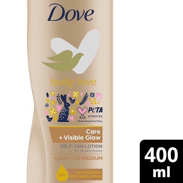 Dove Care + Visible Glow Light to Medium Self Tan Lotion 400ml